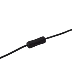 Lindby Sorscha tafellamp, zwart, ijzer, Ø 26 cm