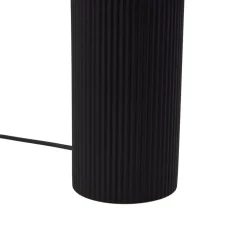 Lindby Sorscha tafellamp, zwart, ijzer, Ø 26 cm