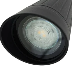 Lindby Sorvete buitenwandlamp, zwart, metaal, hoogte 33 cm