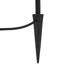 Lindby Sorvete grondspies lamp, zwart, metaal, hoogte 62cm