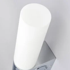 Lindby spiegellamp Ziva, fitting, wit, glas, IP44