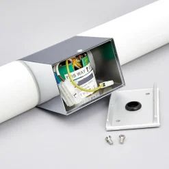 Lindby spiegellamp Ziva, fitting, wit, glas, IP44