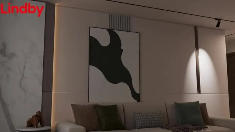 Lindby spot 48 V Lumaro, zwart, Ø 4 cm, aluminium, dimbaar