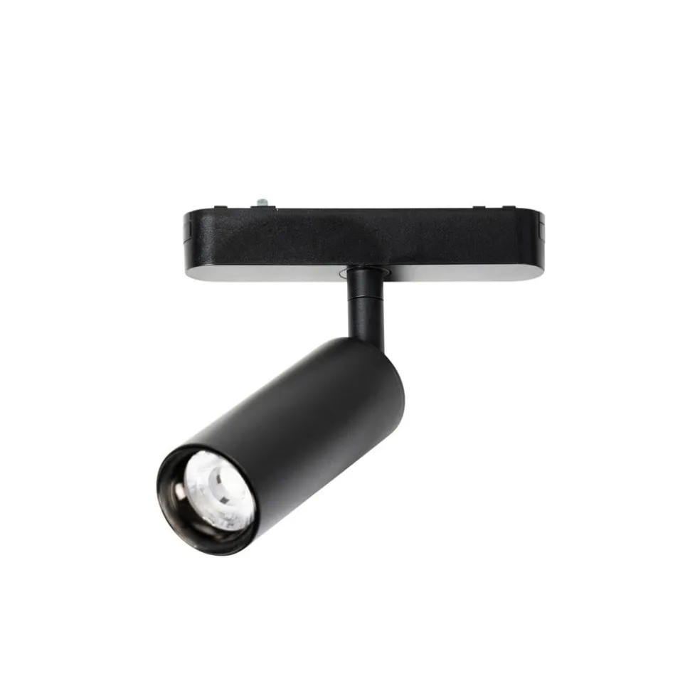 Lindby spot 48 V Lumaro, zwart, Ø 4 cm, aluminium, dimbaar