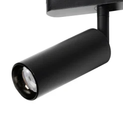 Lindby spot 48 V Lumaro, zwart, Ø 4 cm, aluminium, dimbaar