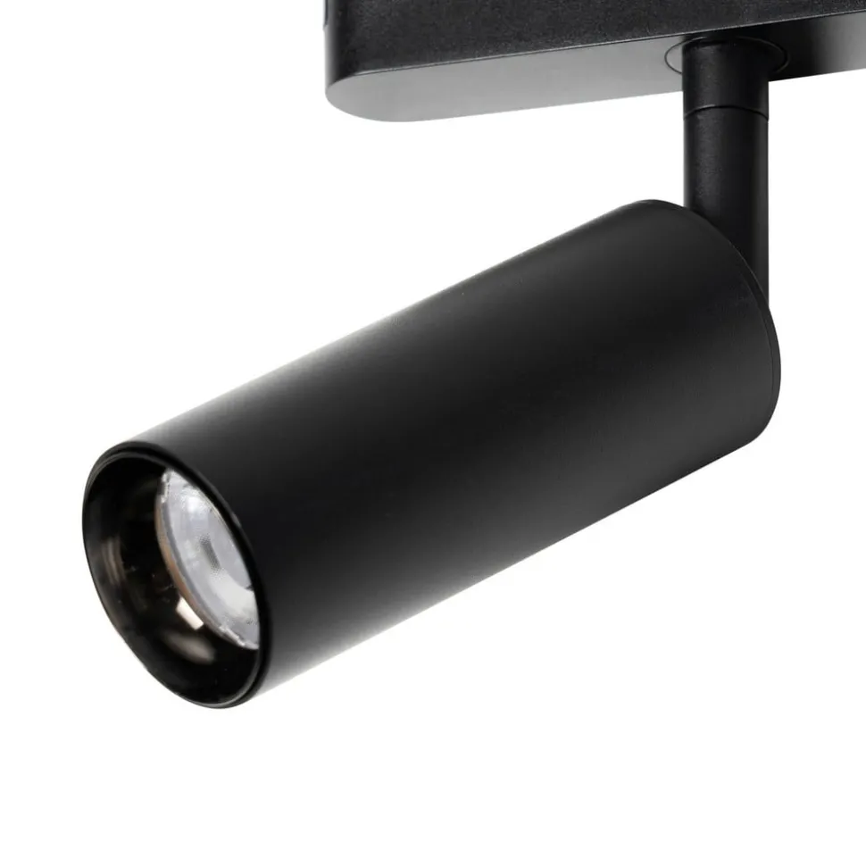 Lindby spot 48 V Lumaro, zwart, Ø 4 cm, aluminium, dimbaar