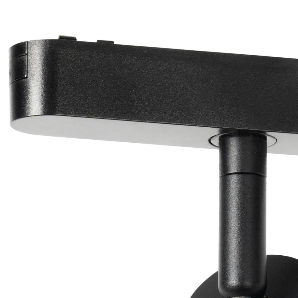 Lindby spot 48 V Lumaro, zwart, Ø 4 cm, aluminium, dimbaar