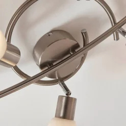 Lindby spot Arda, 75 cm, 6-lamps, nikkel, glas, E14