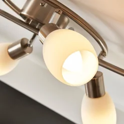 Lindby spot Arda, 75 cm, 6-lamps, nikkel, glas, E14