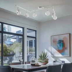 Lindby spot Jyla, wit, 4.000 K, 6-lamps, GX53