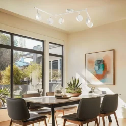 Lindby spot Jyla, wit, lens, 4.200 K, 6-lamps, GX53