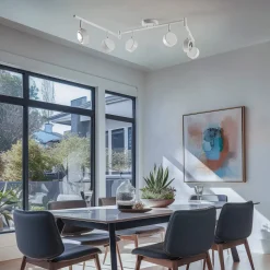 Lindby spot Jyla, wit, lens, 4.200 K, 6-lamps, GX53