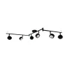 Lindby spot Jyla, zwart, lens, 3.000 K, 6-lamps, GX53