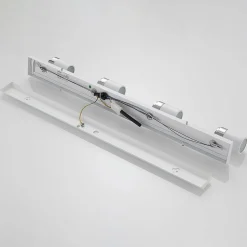 Lindby spot Kardo, 4-lamps, wit, metaal, IP44