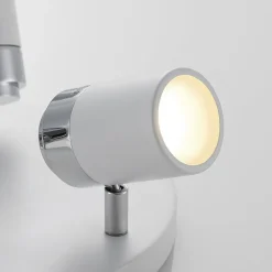 Lindby spot Kardo, rond, 3-lamps, wit, metaal, IP44