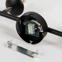 Lindby Spot Katjana, 2-lamps, 27,5 cm lang, rookglas