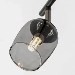 Lindby Spot Katjana, 4-lamps, 70,5 cm lang, rookglas