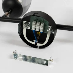 Lindby Spot Katjana, 4-lamps, 70,5 cm lang, rookglas