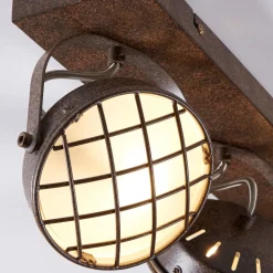 Lindby spot Tamin, 48 cm, roestkleurig, 3-lamps, glas