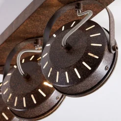 Lindby spot Tamin, 48 cm, roestkleurig, 3-lamps, glas