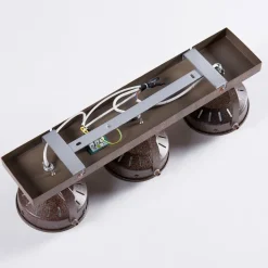 Lindby spot Tamin, 48 cm, roestkleurig, 3-lamps, glas