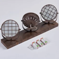 Lindby spot Tamin, 48 cm, roestkleurig, 3-lamps, glas