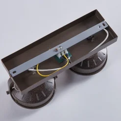 Lindby spot Tamin, roestkleurig, 2-lamps, glas, G9