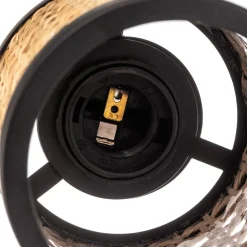 Lindby Spot Yaelle, 76 cm, 4-lamps, rotan, zwart, E27