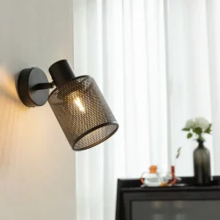 Lindby Stancho Spot, 1-lamp, zwart