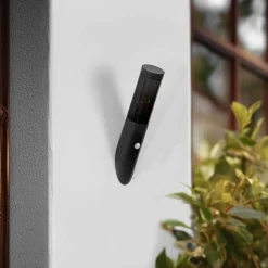 Lindby Statius buitenwandlamp, antraciet, ijzer, sensor