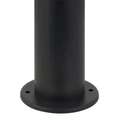 Lindby Statius sokkellamp, antraciet, ijzer, sensor, 45 cm