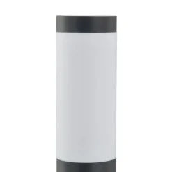 Lindby Statius sokkellamp, hoogte 45 cm, antraciet, roestvrij staal