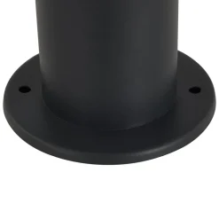 Lindby Statius sokkellamp, hoogte 45 cm, antraciet, roestvrij staal