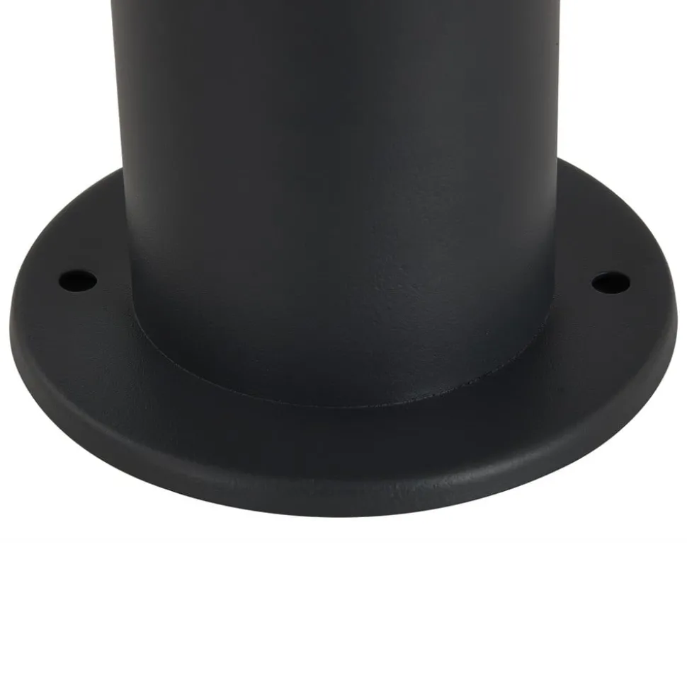 Lindby Statius sokkellamp, hoogte 45 cm, antraciet, roestvrij staal