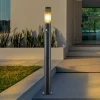 Lindby Statius tuinpadverlichting, antraciet, ijzer, sensor