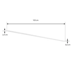 Lindby stroomrail Lumaro, wit, aluminium, lengte 103 cm