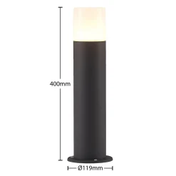 Lindby Tabyn sokkellamp, rond, donkergrijs