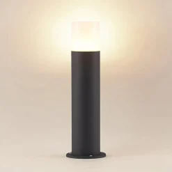 Lindby Tabyn sokkellamp, rond, donkergrijs