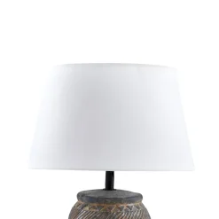 Lindby tafellamp Aelith, Ø 30 cm, grijs, keramiek, E27