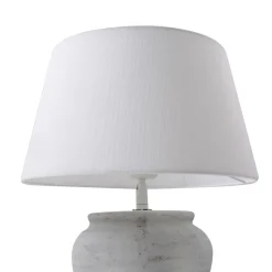 Lindby tafellamp Aelith, Ø 30 cm, wit, keramiek, E27