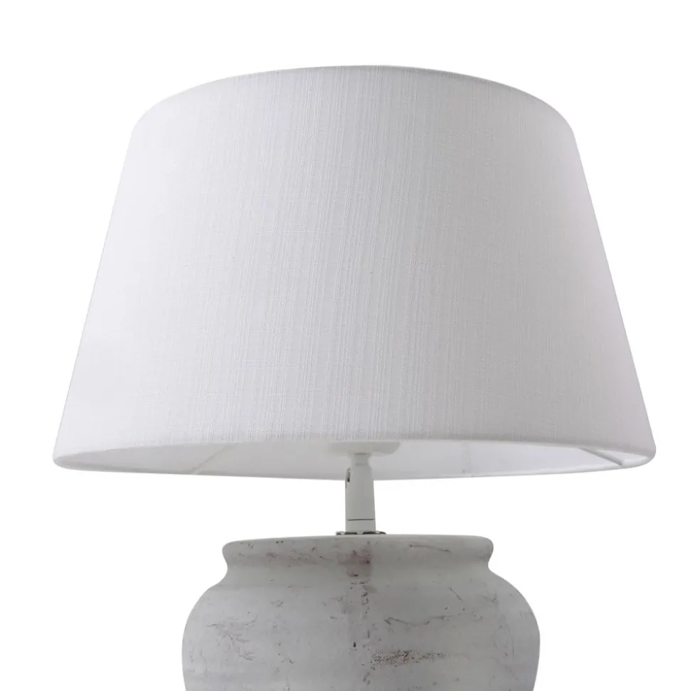 Lindby tafellamp Aelith, Ø 30 cm, wit, keramiek, E27