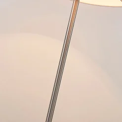 Lindby tafellamp Annatina, wit, nikkel, hoogte 48 cm, textiel