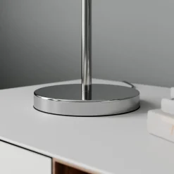 Lindby tafellamp Benjiro, wit, textiel, leeslamp, 52cm