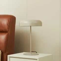 Lindby tafellamp Edion, beige, metaal, 45 cm