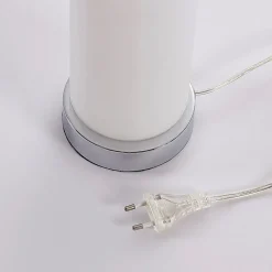 Lindby tafellamp Elianna, wit, glas, 24 cm, dimbaar, E14