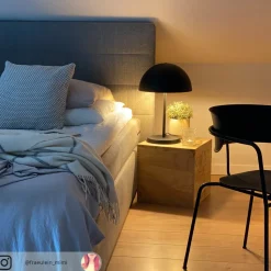 Lindby tafellamp Idalene, hoogte 51 cm, zwart, metaal