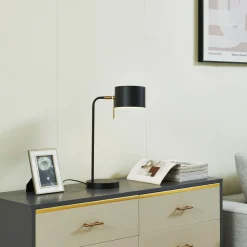 Lindby tafellamp Kaida, zwart, metaal