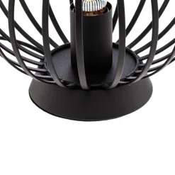 Lindby tafellamp Maivi, zwart, 25 cm, ijzer, kooi