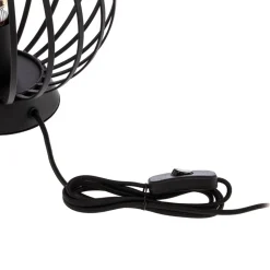 Lindby tafellamp Maivi, zwart, 25 cm, ijzer, kooi