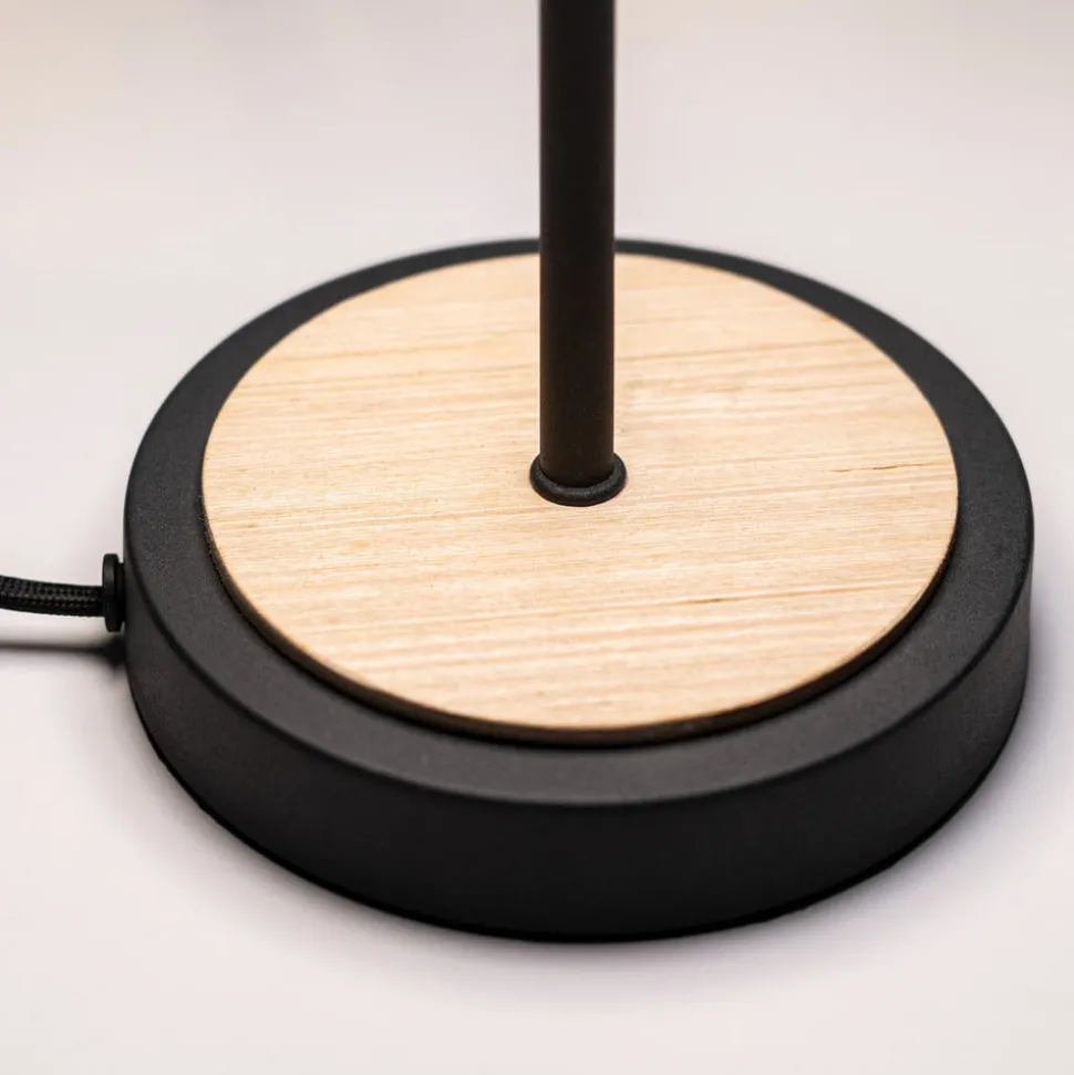 Lindby tafellamp met rotan, zwart